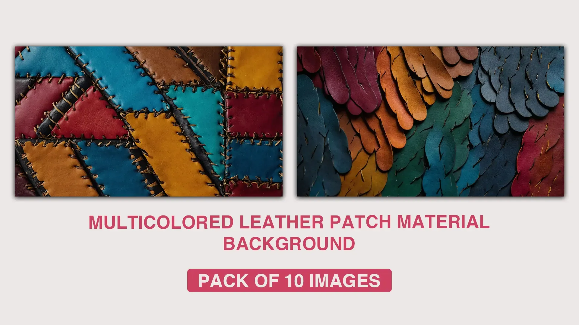 Bold and Colorful Leather Patch Textures High-Resolution Images